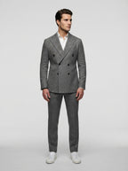 The Kingsbridge Double Breasted Suit in Gray