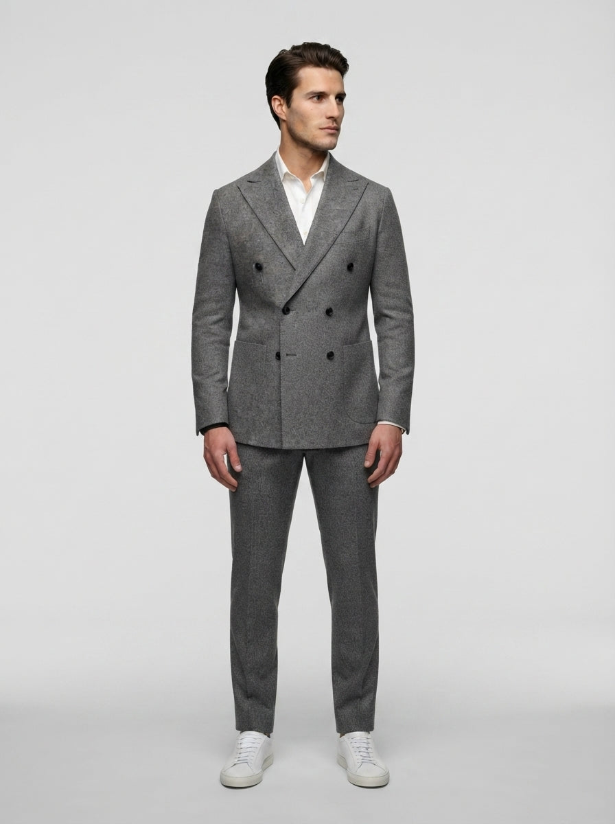 The Kingsbridge Double Breasted Suit in Gray
