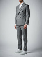 The Kingsbridge Double Breasted Suit in Gray