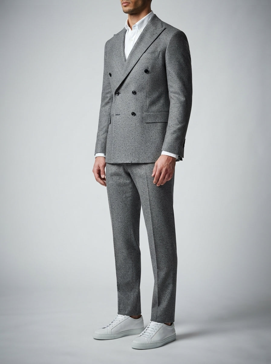 The Kingsbridge Double Breasted Suit in Gray