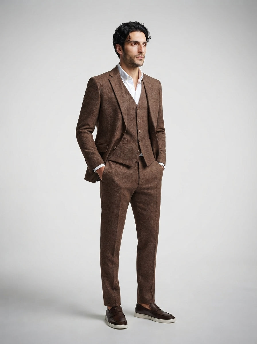 The Fairholme Three Piece Suit in Brown