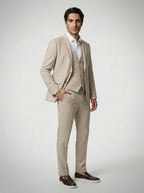 The Fairholme Three Piece Suit in Beige