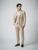 The Fairholme Three Piece Suit in Beige