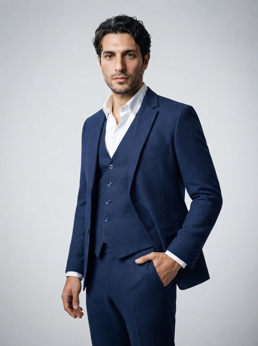 The Fairholme Three Piece Suit in Navy