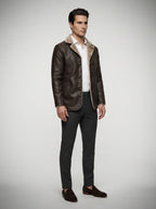 The Brackenridge Lined Blazer in Brown