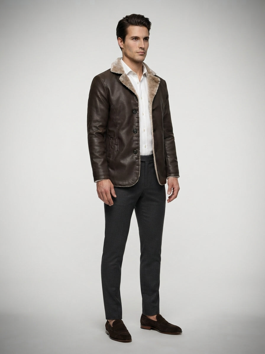 The Brackenridge Lined Blazer in Brown