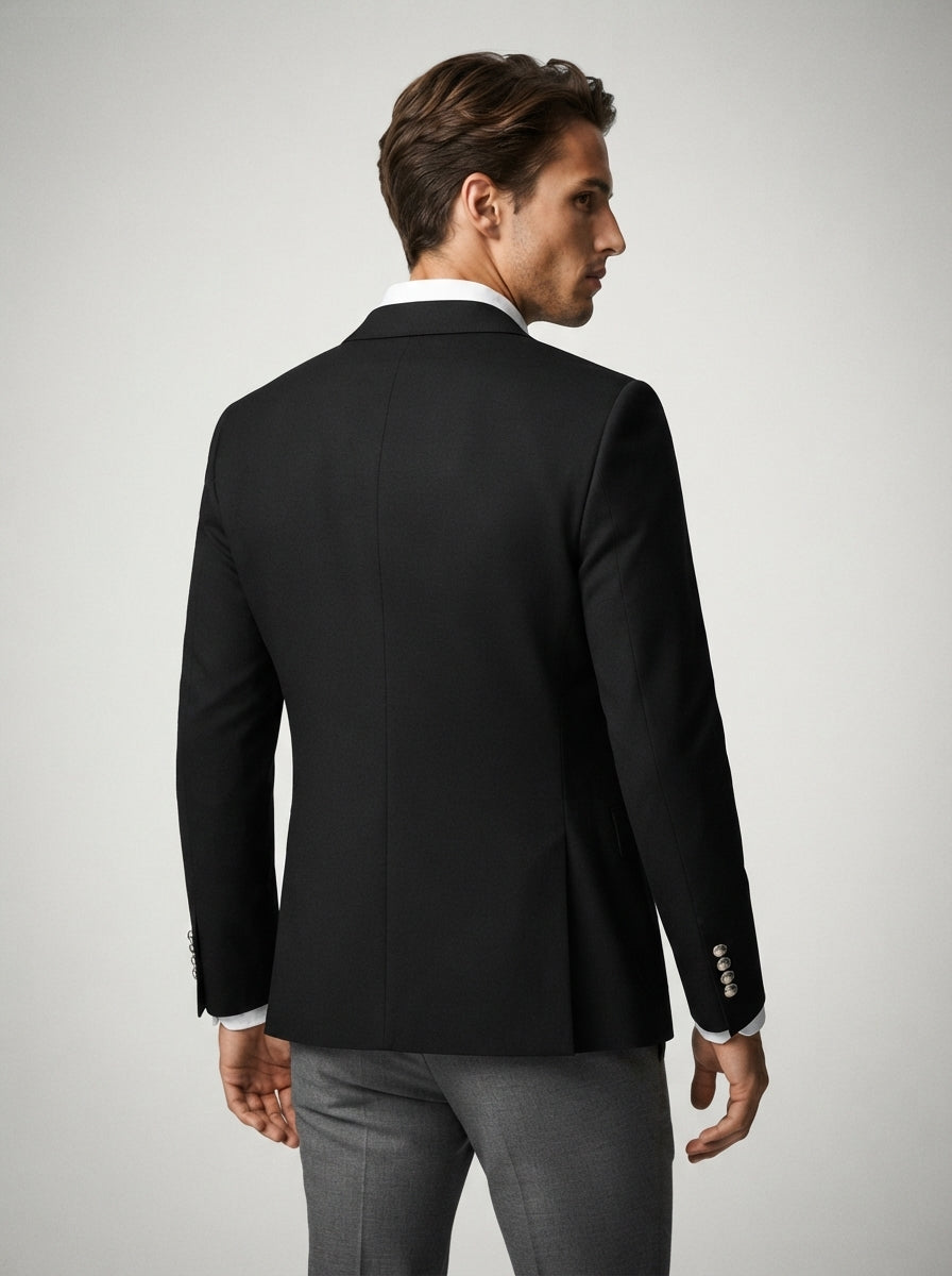 The Marlowe Notch Blazer in Black