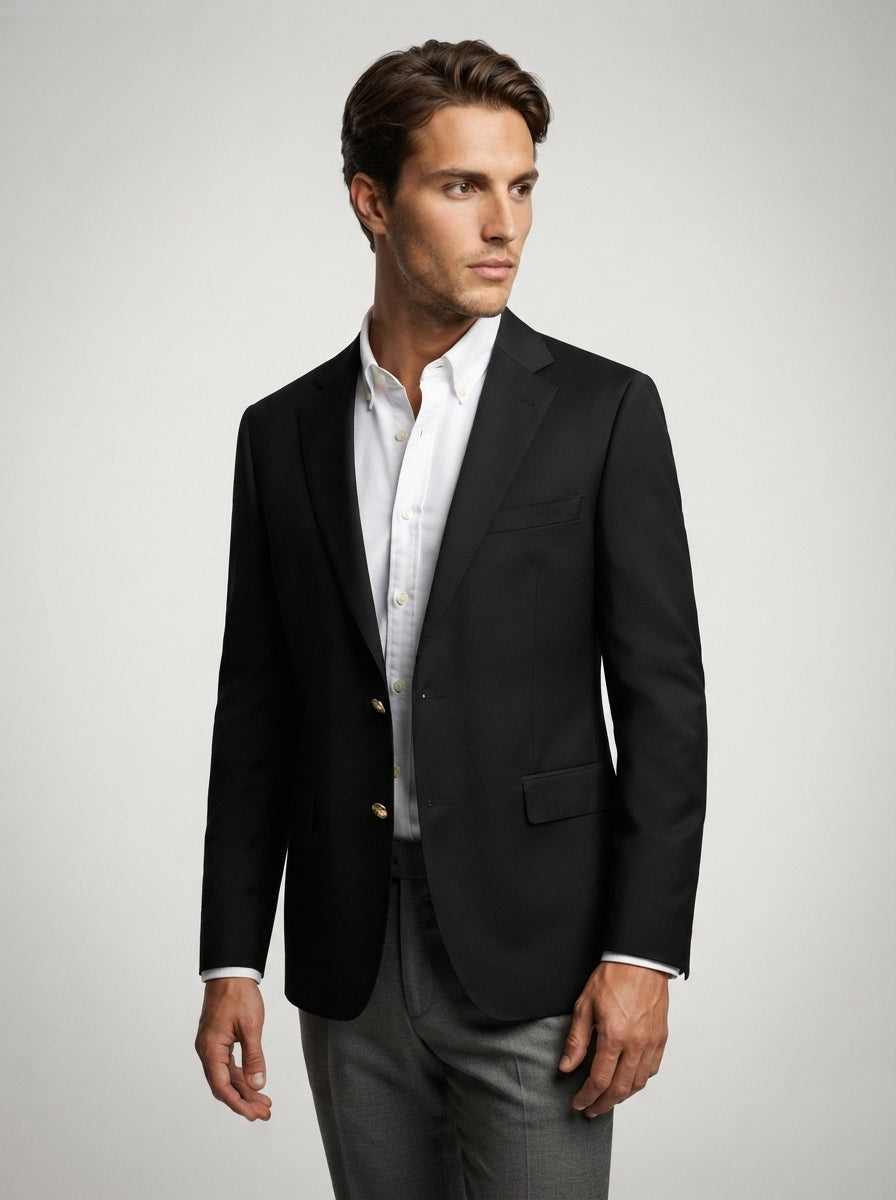 The Marlowe Notch Blazer in Black