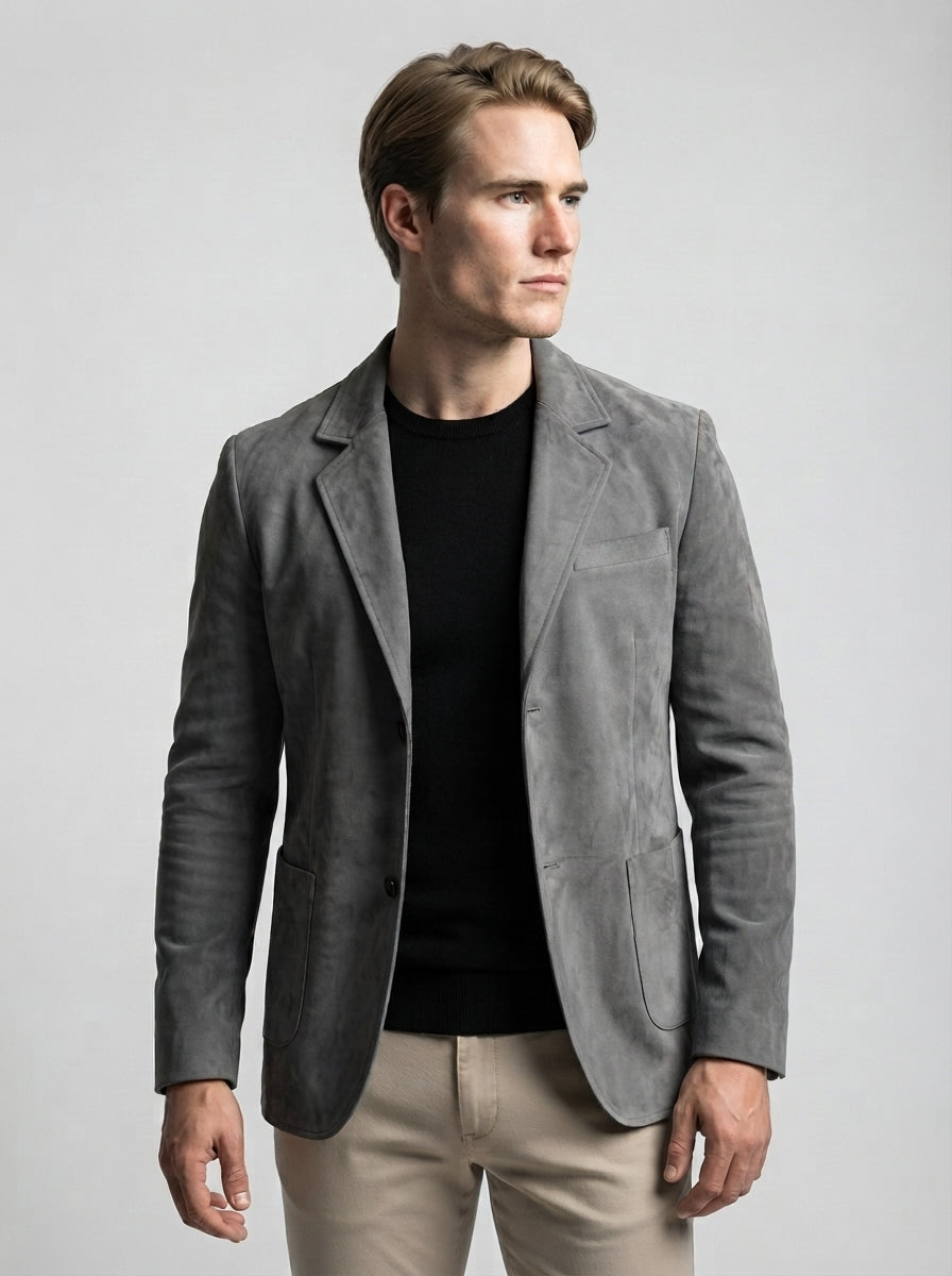 The Wingrave Patch Blazer in Gray