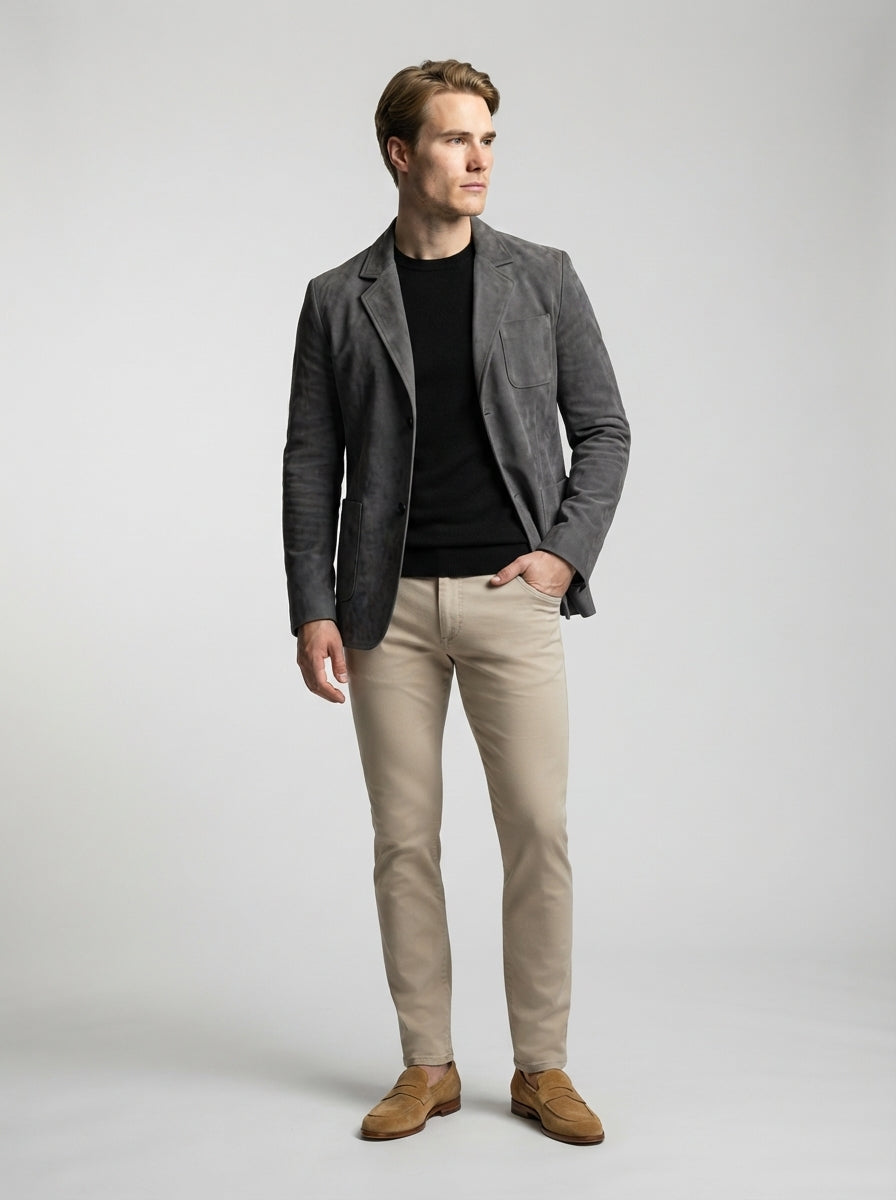 The Wingrave Patch Blazer in Gray