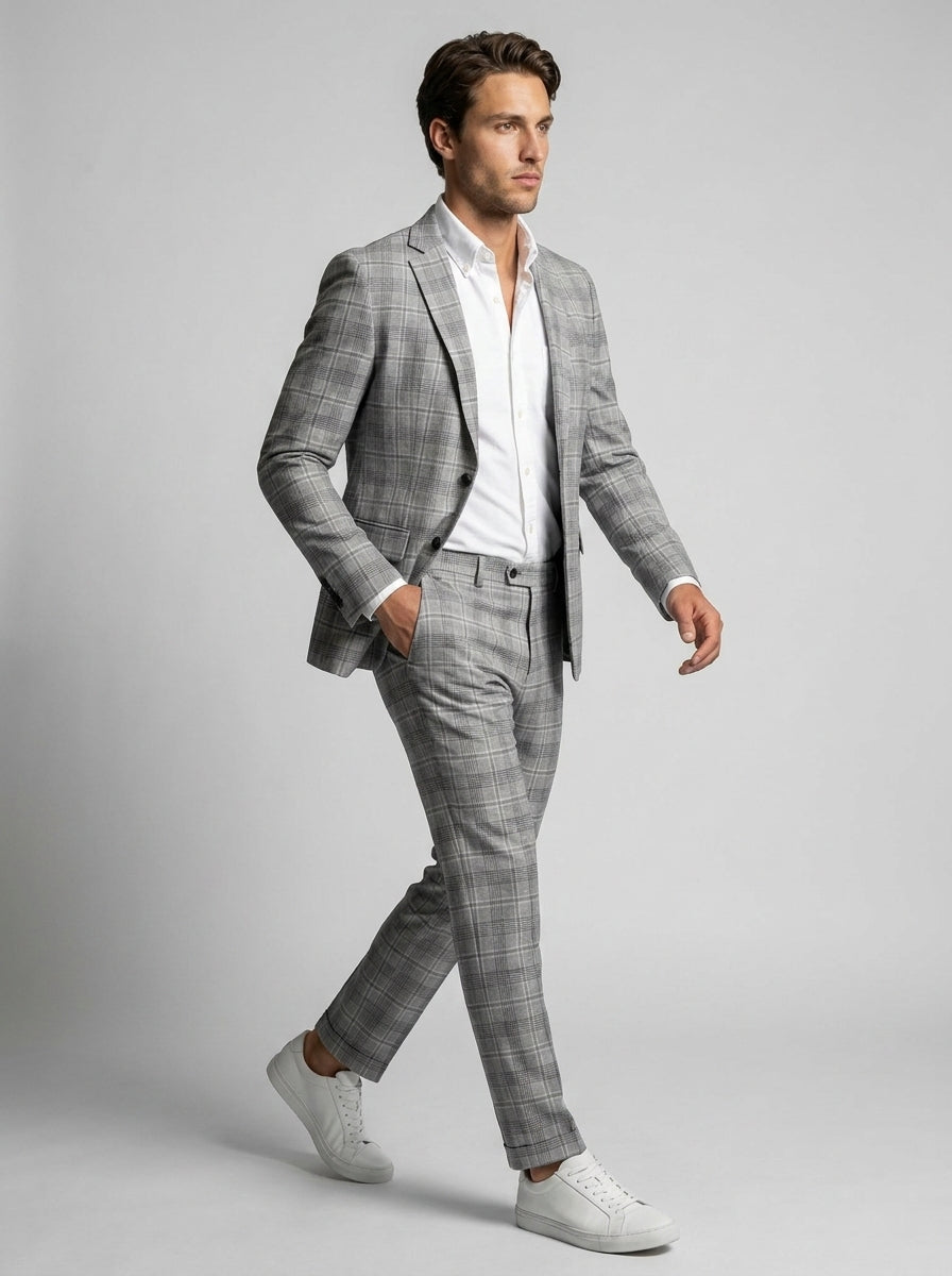 Gray Plaid / S, Gray Plaid / M, Gray Plaid / L, Gray Plaid / XL, Gray Plaid / 2XL,