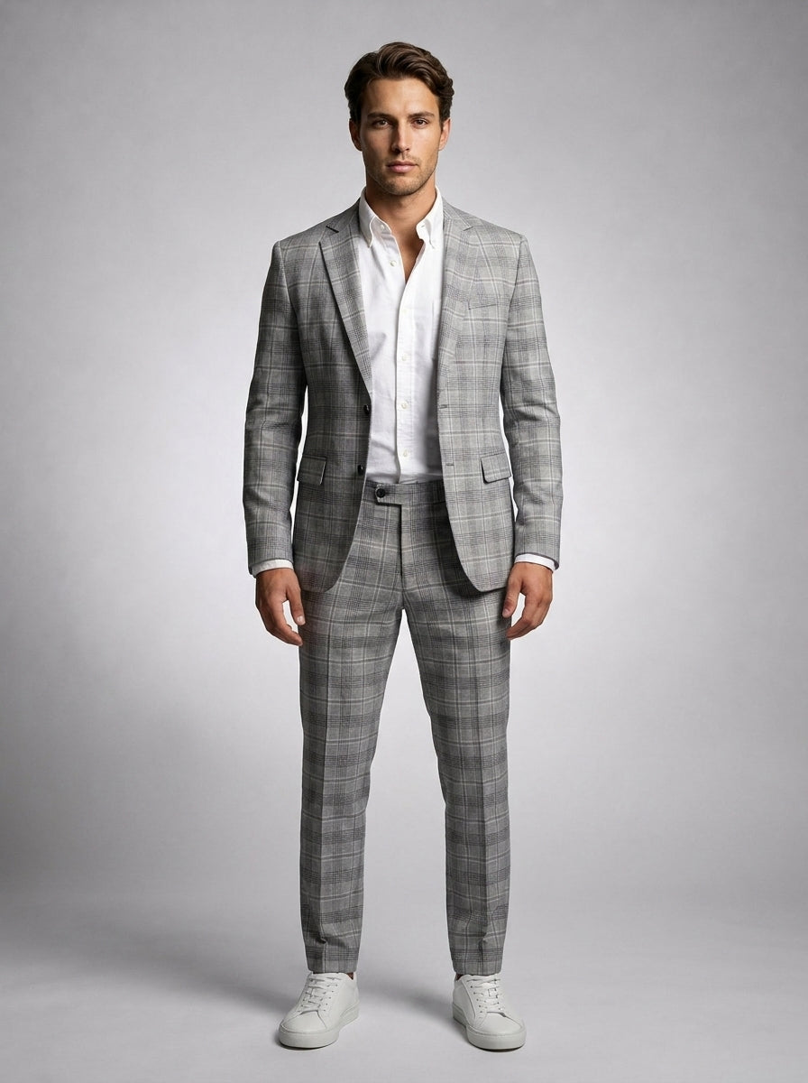 Gray Plaid / S, Gray Plaid / M, Gray Plaid / L, Gray Plaid / XL, Gray Plaid / 2XL,
