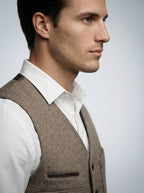 The Foxbury Flap Pocket Vest in Brown