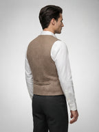 The Foxbury Flap Pocket Vest in Brown