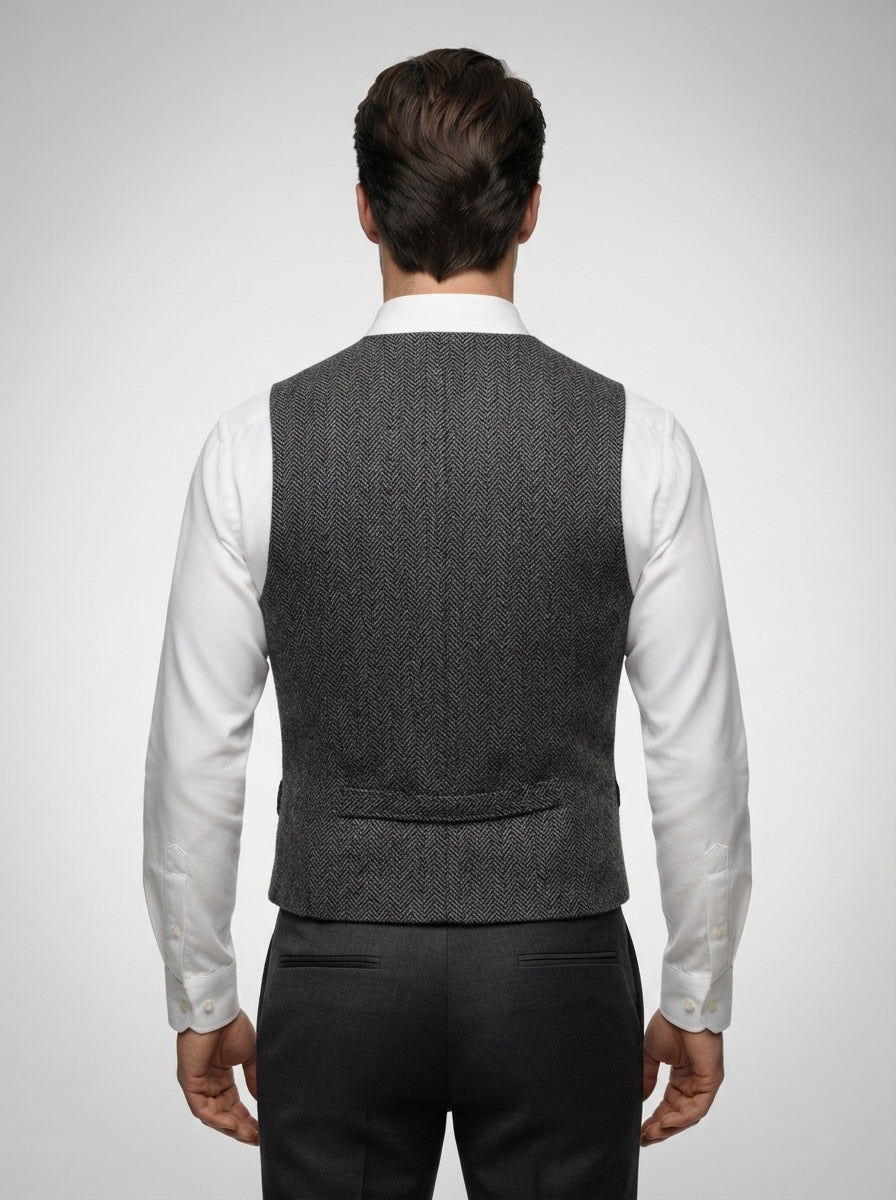 The Foxbury Flap Pocket Vest in Gray