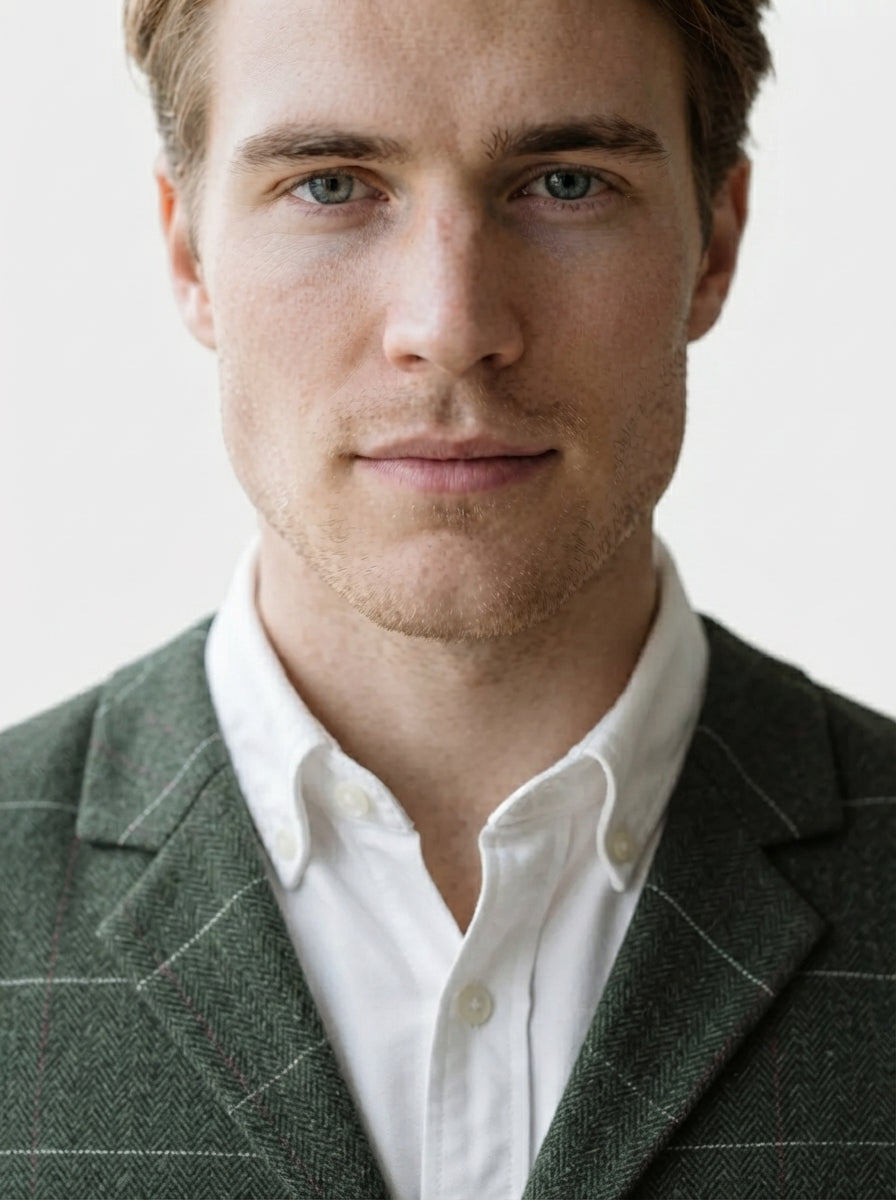 The Thoresby Lapel Vest in Green