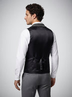 The Vernham Peak Lapel Vest in Charcoal