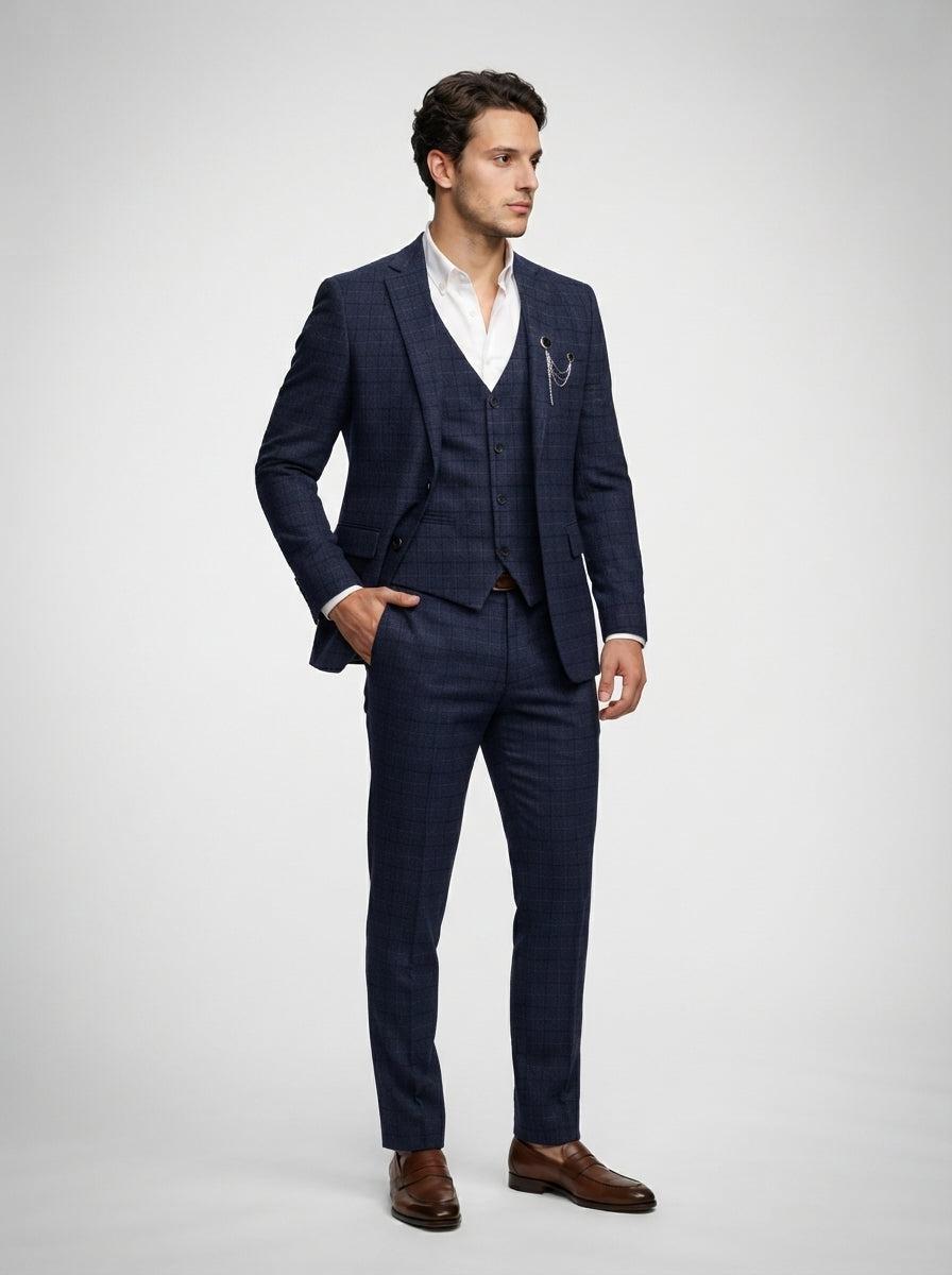The Ambleside Three Piece Suit in Navy
