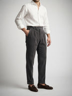 The Ashcombe Cord Pleat in Gray
