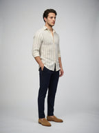 The Corbridge Crinkle Shirt in Cream