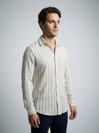 The Corbridge Crinkle Shirt in Cream