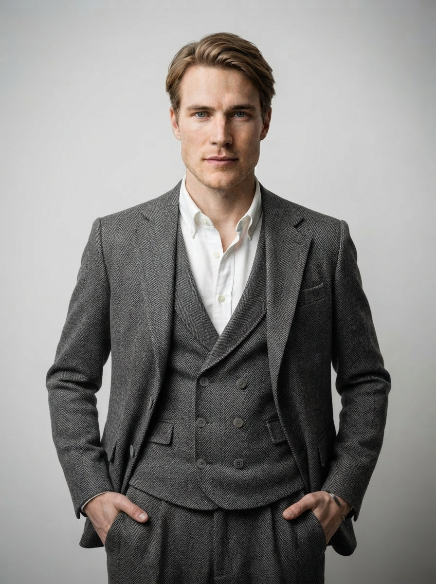 The Barrowden Three Piece Suit in Gray