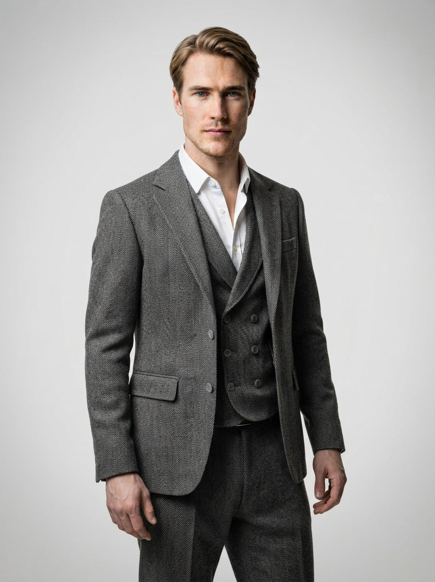 The Barrowden Three Piece Suit in Gray