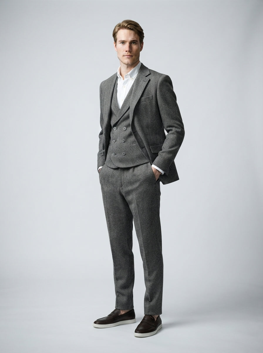 The Barrowden Three Piece Suit in Gray