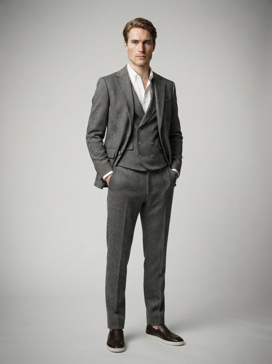The Barrowden Three Piece Suit in Gray