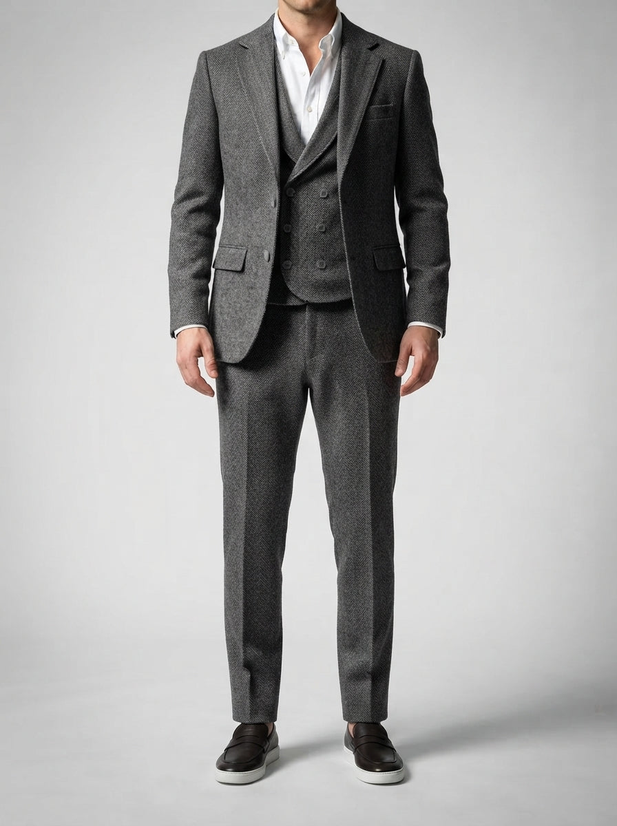 The Barrowden Three Piece Suit in Gray