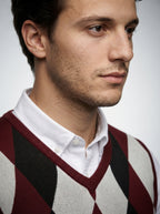 The Balfour Argyle Vest in Burgundy