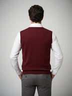 The Balfour Argyle Vest in Burgundy