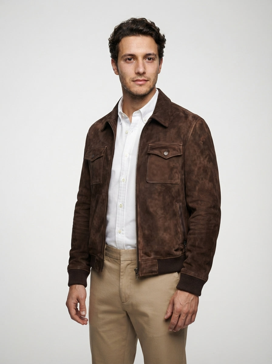 The Kirkstall Bomber Jacket in Brown