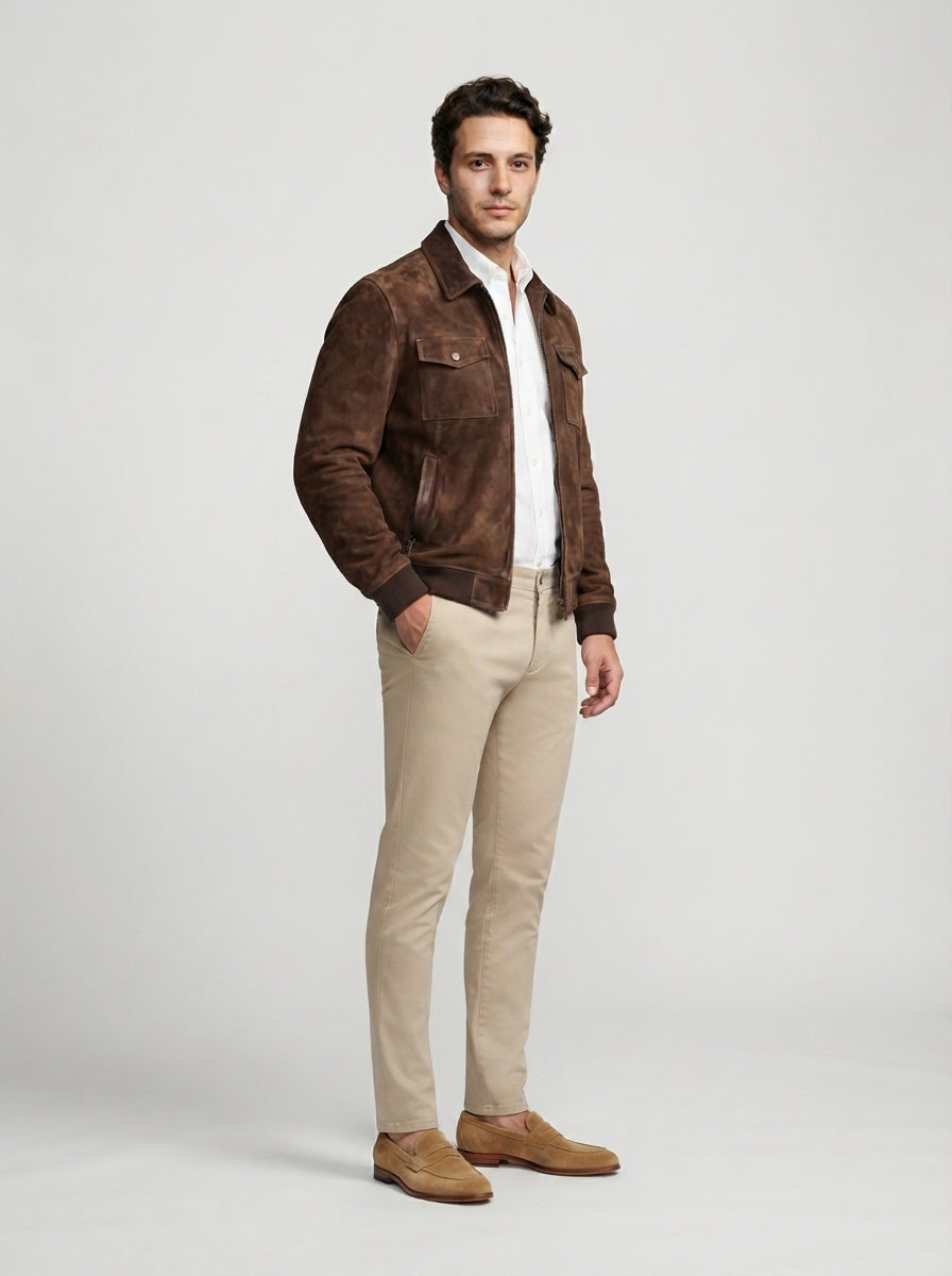 The Kirkstall Bomber Jacket in Brown