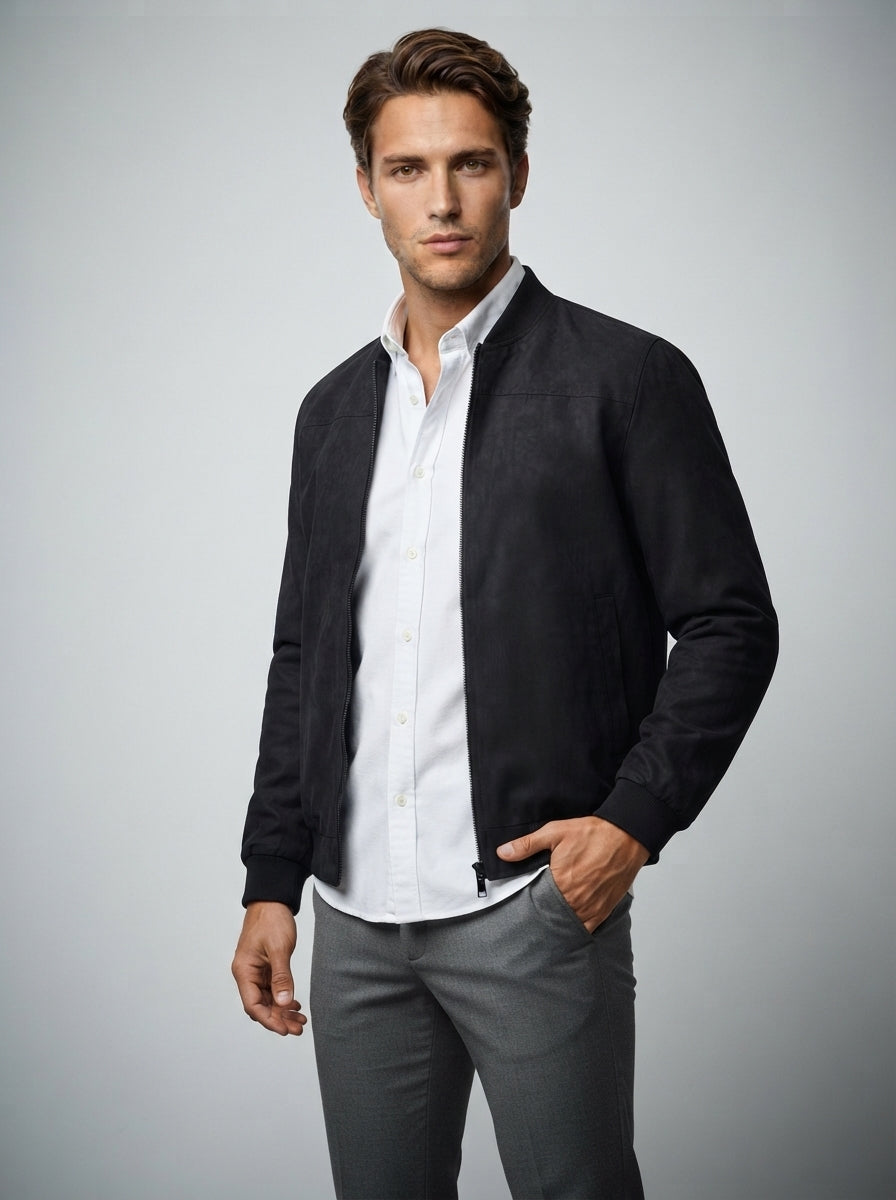 The Marchmont Zip Bomber in Black
