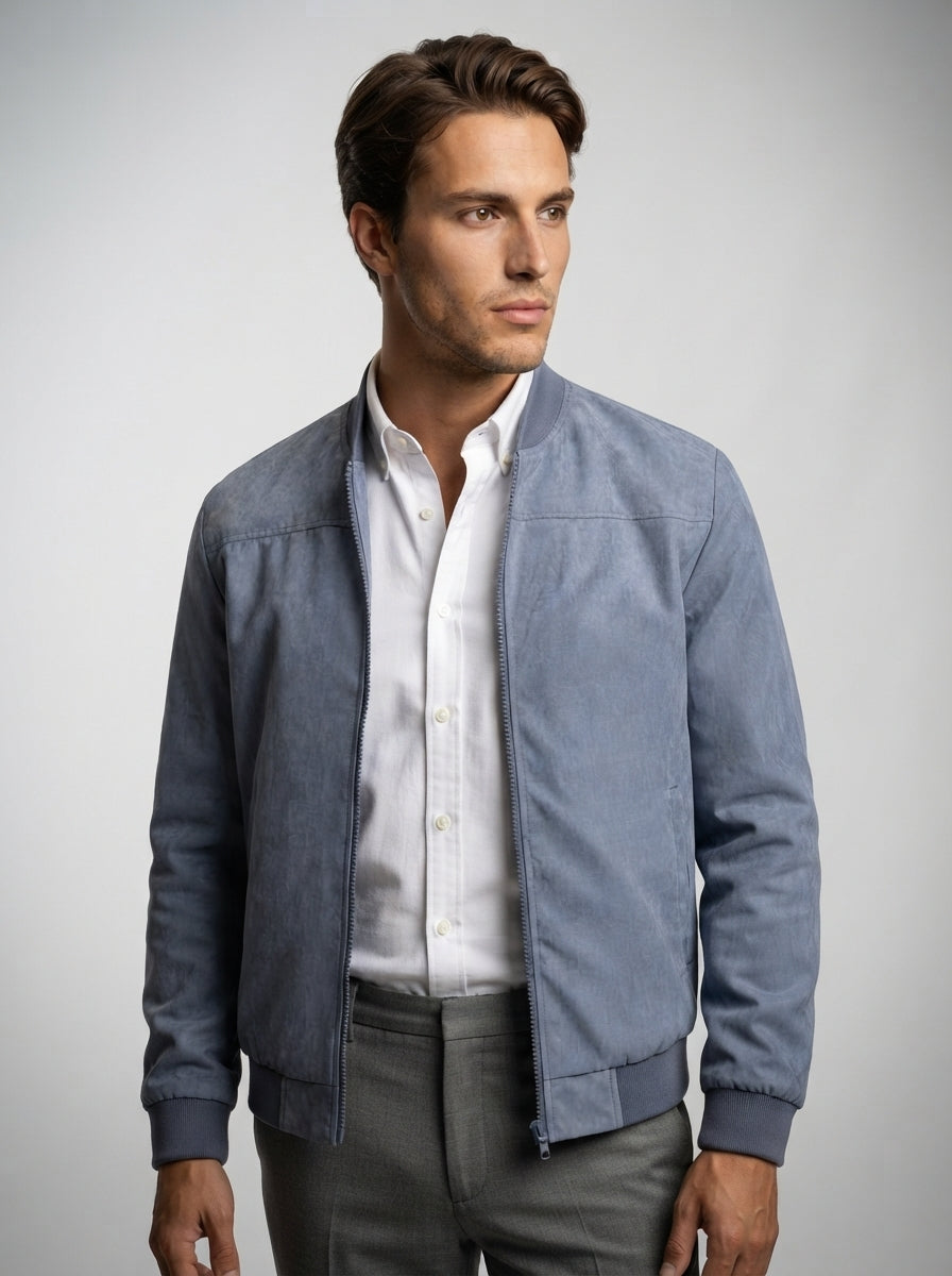 The Marchmont Zip Bomber in Blue