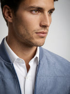 The Marchmont Zip Bomber in Blue
