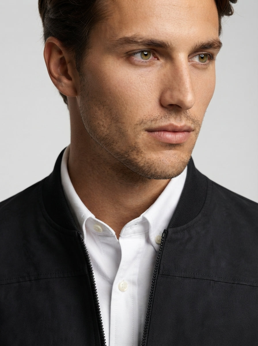 The Marchmont Zip Bomber in Black