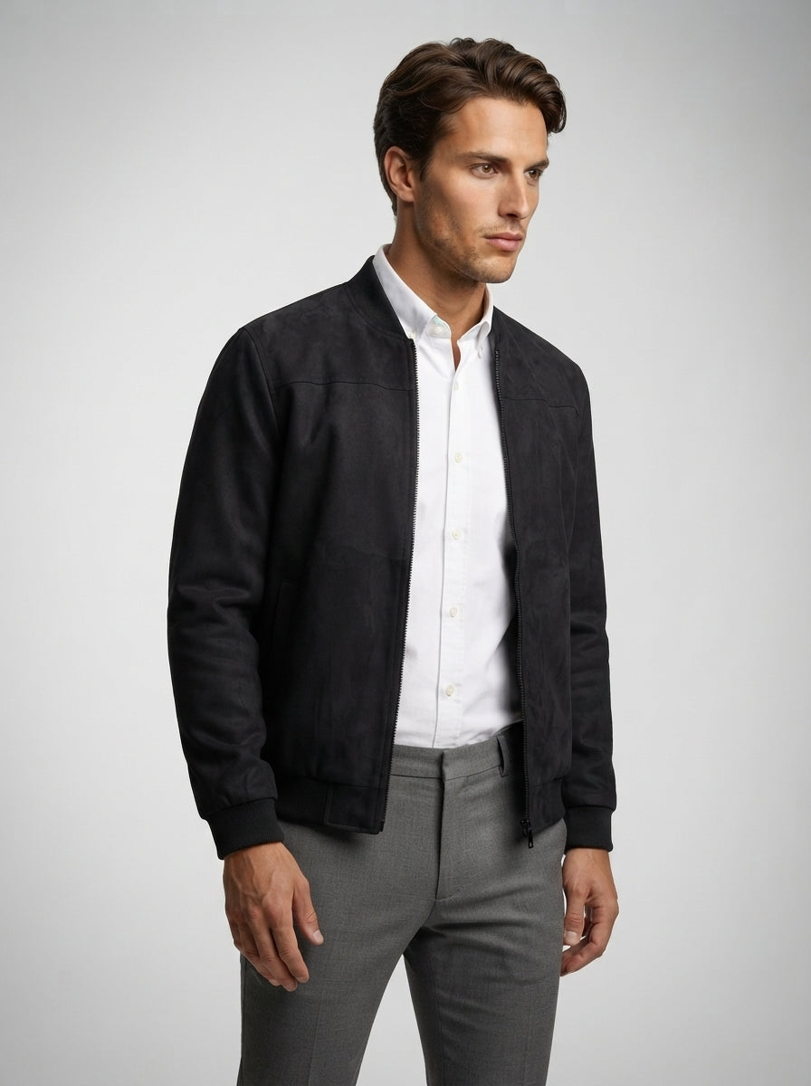 The Marchmont Zip Bomber in Black