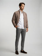 The Marchmont Zip Bomber in Brown