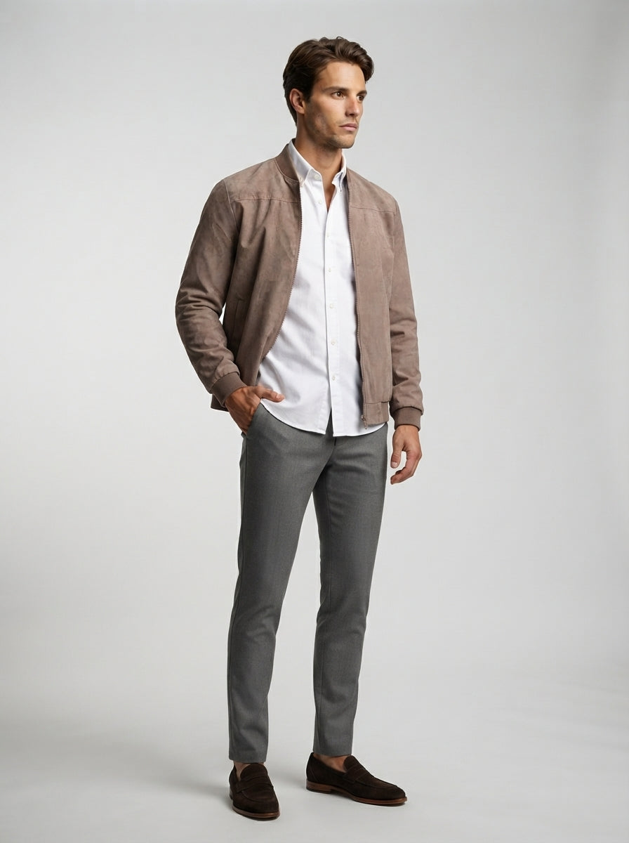 The Marchmont Zip Bomber in Brown