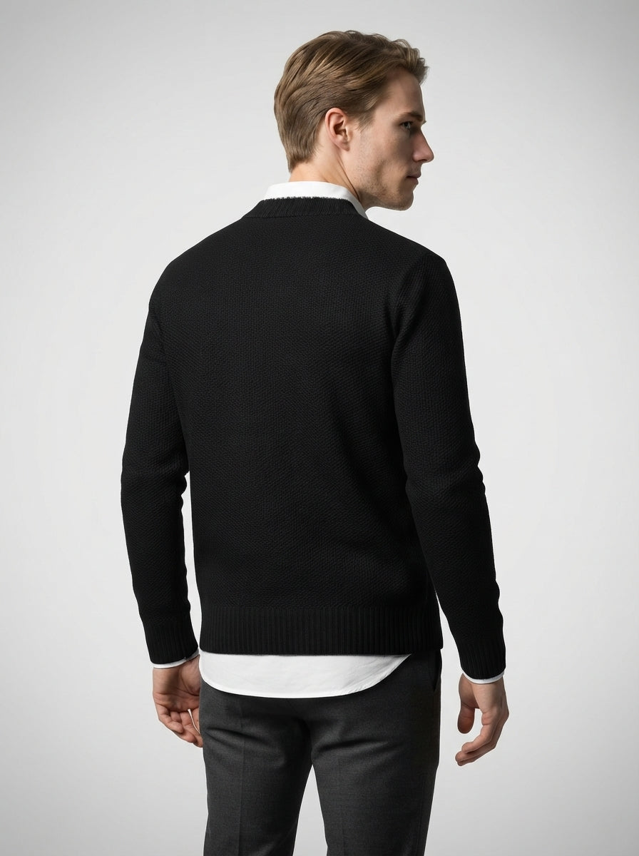 The Radleigh Button Cardigan in Black