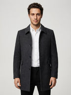 The Bexhill Button Coat in Grey