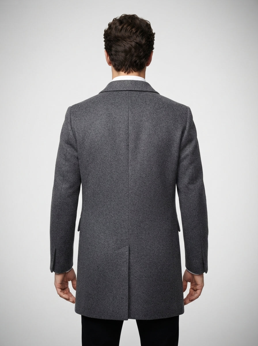 The Bexhill Button Coat in Grey