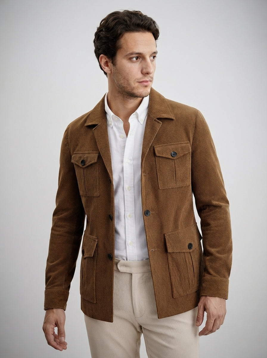 The Wrenbury Corduroy Jacket in Tan