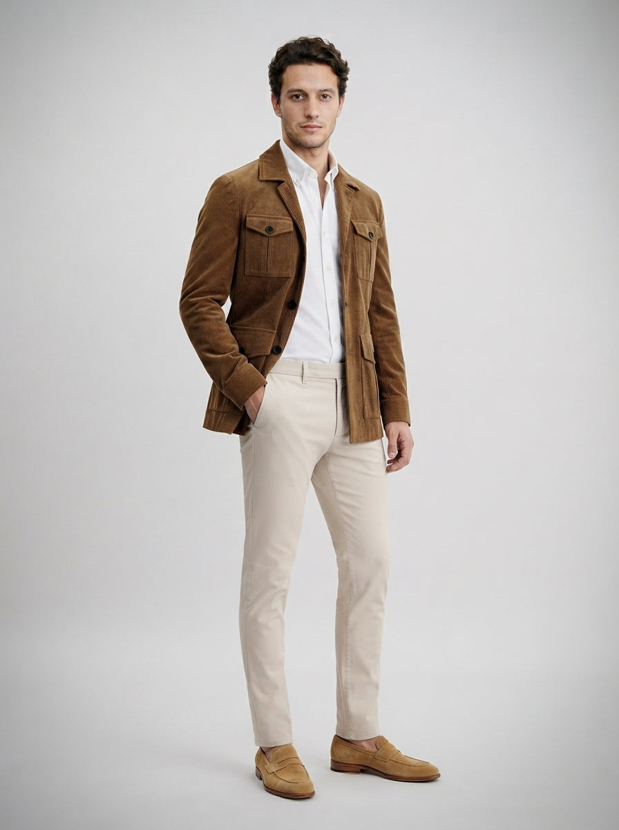 The Wrenbury Corduroy Jacket in Tan