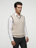 The Burnsall Cricket Vest in Cream