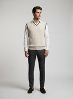 The Burnsall Cricket Vest in Cream