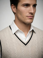 The Burnsall Cricket Vest in Cream