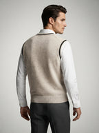 The Burnsall Cricket Vest in Cream